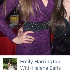 Purple sweater dress